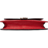 Gucci Pebbled Leather Interlocking GG Wallet On Chain Crossbody Bag