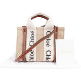 Chloé Mini Woody Canvas Tote Crossbody Handbag