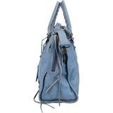 Balenciaga Blue Leather Classic City Handbag