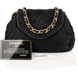 Chanel Quilted Jersey Single Flap Pouch Accessoires Shoulder Bag