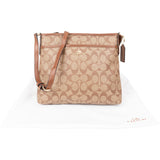 Coach Monogram Signature Canvas File Tote Crossbody Bag