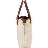 Gucci Monogram GG Beige Canvas Tote Shoulder Bag