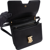 Burberry Calfskin Box Leather TB Crossbody Bag
