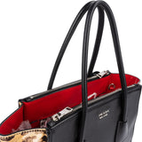 Prada Calf Leather Animal Hair Bibliothèque Handbag