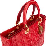 Christian Dior Quilted Leather Lady Dior Handbag - vintageandkickz
