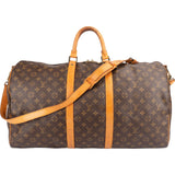 Louis Vuitton Monogram Canvas Keepall 55 Bandoulière Travel Bag