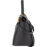 Celine Black Grained Calfskin Belt Handbag