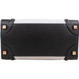 Céline Tricolor Grained Leather & Suede Small Luggage Handbag