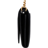 Burberry Grained Leather TB Wallet on a Chain Crossbody Bag