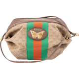 Gucci Monogram GG Supreme Canvas Butterfly Web Crossbody Bag
