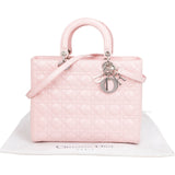 Christian Dior Quilted Patent Leather Lady Dior Handbag