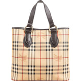 Burberry Haymarket Check Canvas Tote Handbag