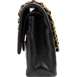 Chanel Quilted Lambskin 24K Gold Medium Double Flap Shoulder Bag