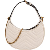 GucciQuilted Leather GG Marmont Half-Moon-Shaped Mini Shoulder Bag