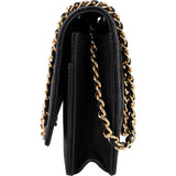 Chanel Quilted Caviar Leather Wallet On Chain Crossbody Bag