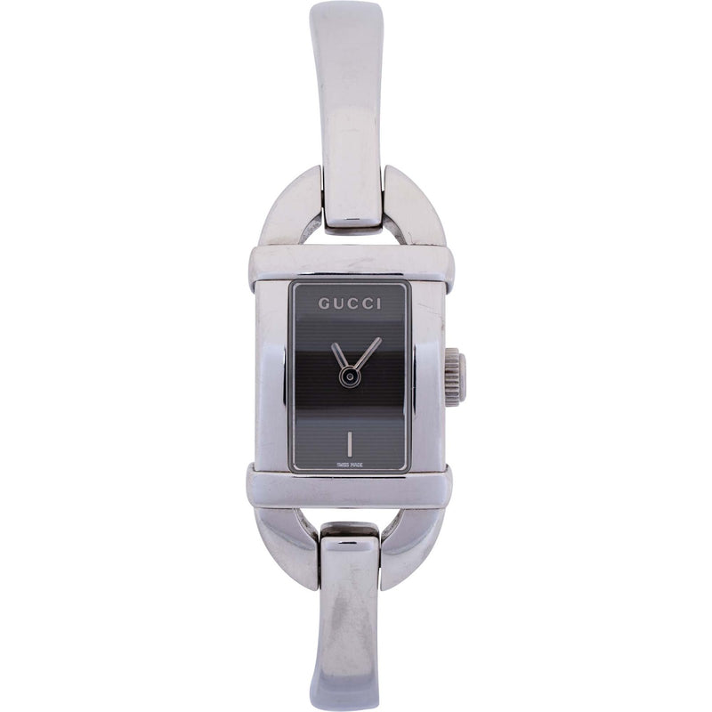 Gucci Silver Tone 6800L Bangle Woman Watch