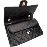 Chanel Quilted Lambskin 24K Gold Medium Double Flap Shoulder Bag