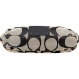 Coach Monogram Signature Black and Grey Stripe Demi Handbag