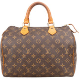 Louis Vuitton Monogram Canvas Speedy 30 Handbag - vintageandkickz