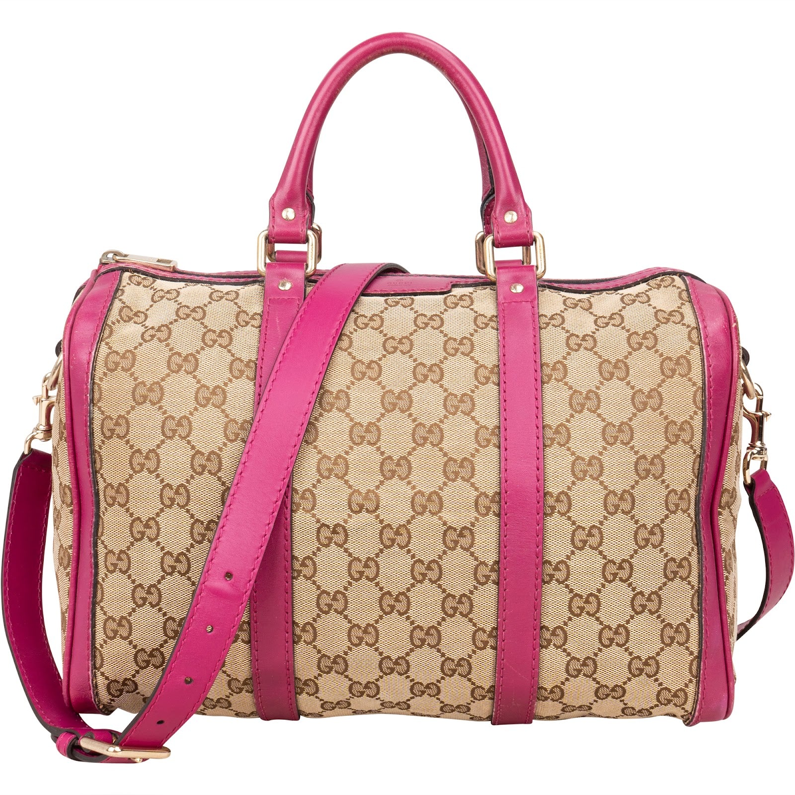 Gucci Monogram GG Boston Handbag - vintageandkickz