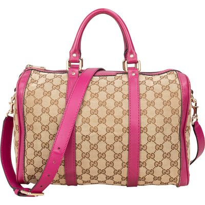 Gucci Monogram GG Boston Handbag - vintageandkickz