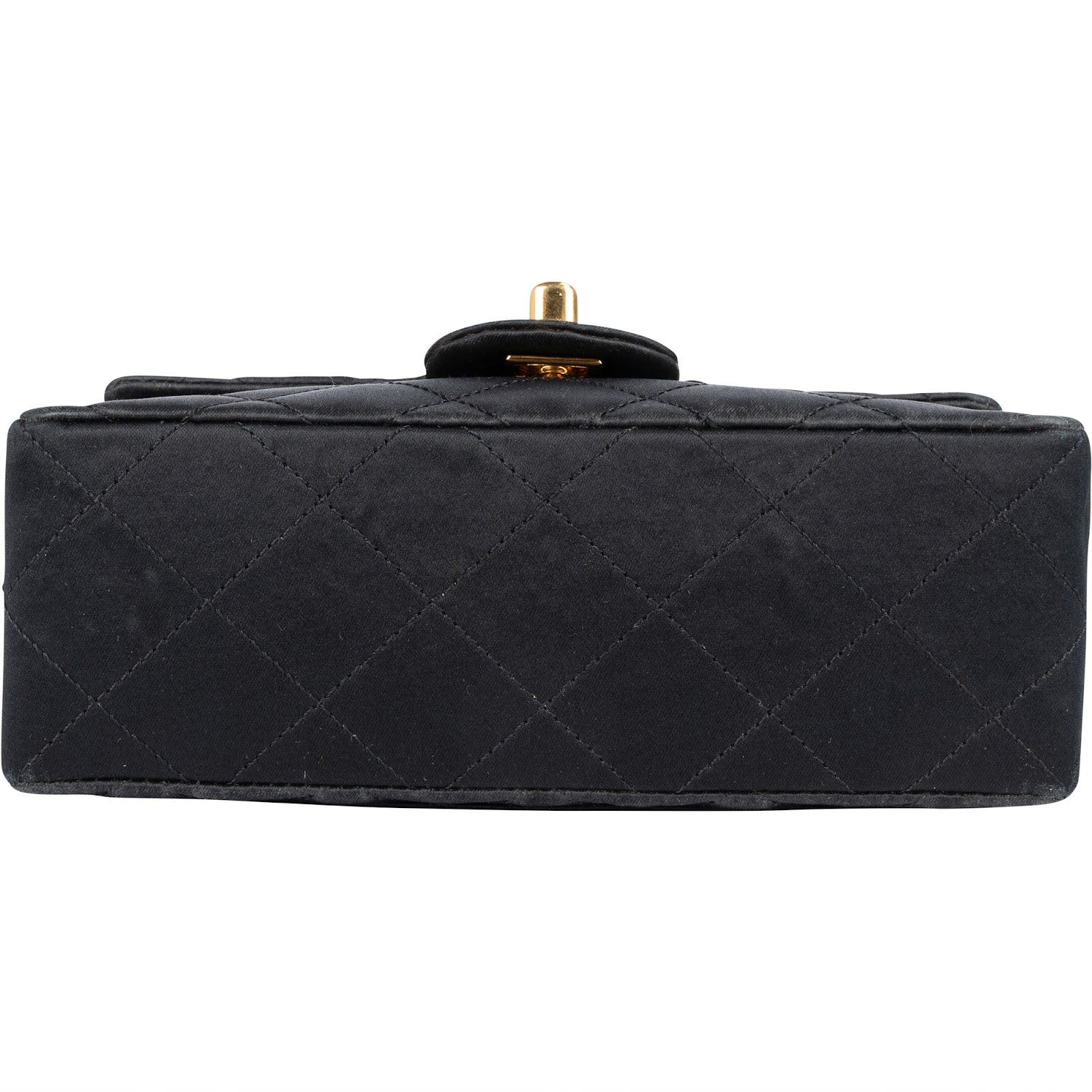 Chanel Quilted Satin Single Flap Crossbody Bag - vintageandkickz