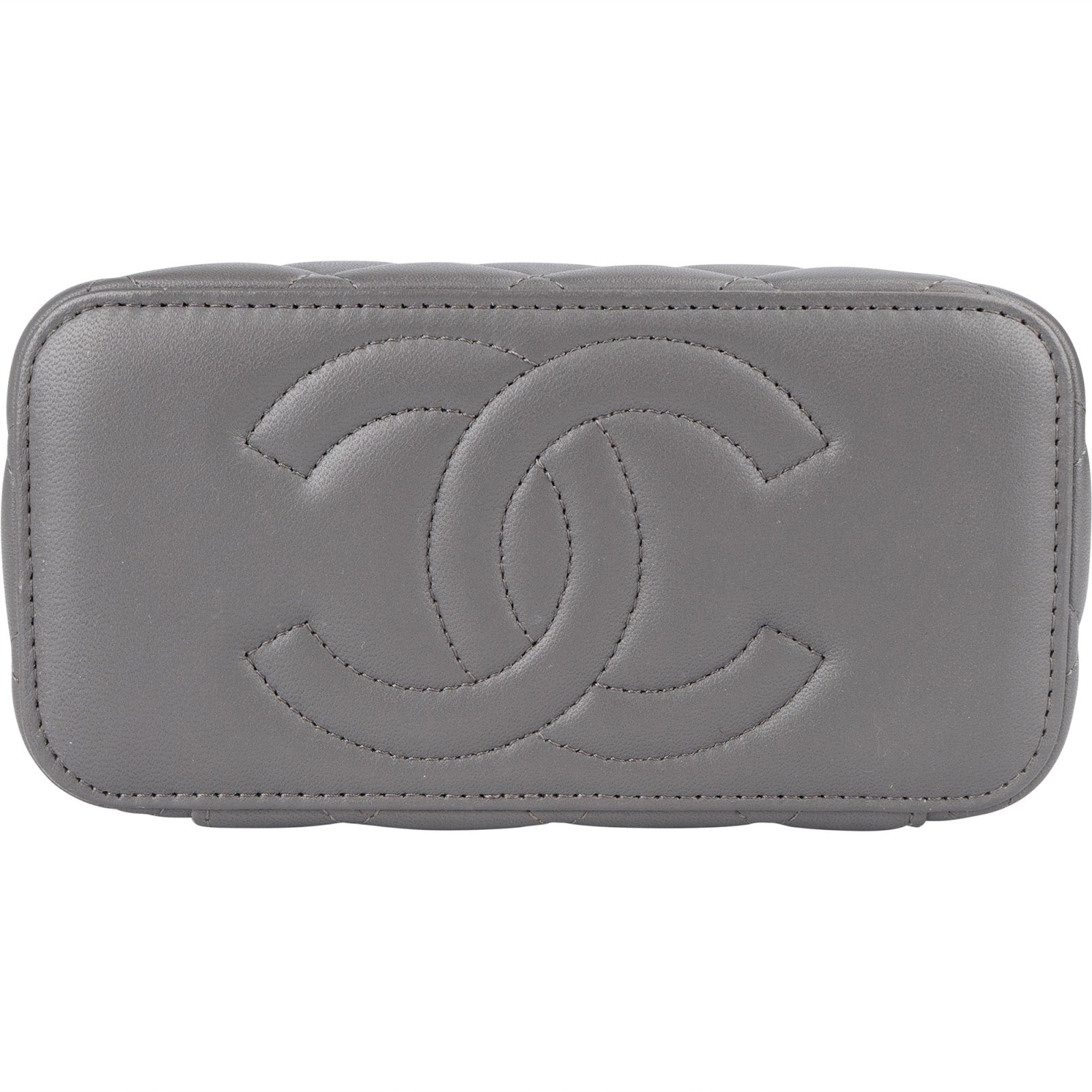 Chanel Quilted Lambskin Top Handle Vanity Case Crossbody Bag - vintageandkickz