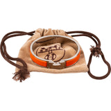 Hermès Silver Tone Clic H Orange Bracelet