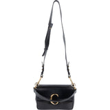 Chloé Black Leather C Shoulder Crossbody Bag