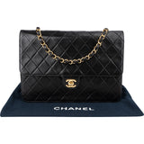 Chanel Quilted Lambskin 24K Gold Single Flap Shoulder Bag