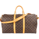 Louis Vuitton Monogram Canvas Keepall 50 Bandoulière Travel Bag