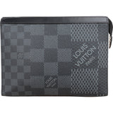 Louis Vuitton Limited Monogram Damier Graphite Pochette Voyage MM Clutch N60444