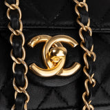 Chanel Quilted Lambskin Pearl on Top Single Flap Crossbody Bag