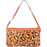 MCM Monogram Visetos Leopard Print Pochette Handbag