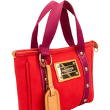 Louis Vuitton Rouge Cotton Antigua Cabas PM Handbag