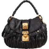 Miu Miu Matelassé Nappa Leather Hobo Handbag