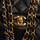 Chanel Quilted Lambskin 24K Gold Medium Double Flap Shoulder Bag