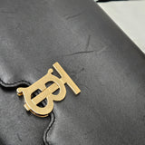 Burberry Calfskin Box Leather TB Crossbody Bag