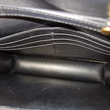 Celine Black Calfskin Wallet On Chain Triomphe Crossbody Bag
