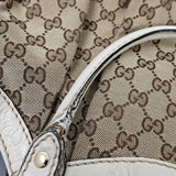 Gucci Monogram GG Canvas Guccissima Leather Sukey Medium Tote Handbag