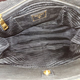 Prada Black Vitello Daino Leather Phenix Tote Handbag