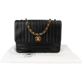 Chanel Vertical Quilted Lambskin 24K Gold Single Flap Crossbody Bag