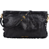 Miu Miu Nappa Leather Ruffle Clutch Crossbody Bag