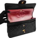Chanel Quilted Lambskin Medium 24K Gold Double Flap Shoulder Bag