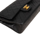 Chanel Quilted Lambskin 24K Gold Small Double Flap Shoulder Bag