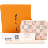 Louis Vuitton Monogram Damier Azur Tahitienne Rose Zippy Coin Purse Wallet
