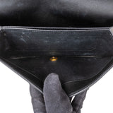 Christian Dior Grained Leather Vintage Chain Bifold Crossbody Bag