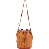 MCM Monogram Visetos Drawstring Bucket Crossbody Bag