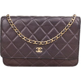 Chanel Quilted Lambskin Wallet On Chain Crossbody Bag