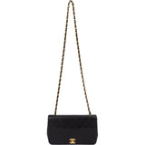 Chanel Quilted Lambskin 24K Gold Single Flap Crossbody Bag